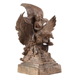 Vintage Indonesian Bronze Lord Vishnu Seated on Garuda Vahana Sculpture 13" | Divine Protector | Traditional Balinese Artistry | Spiritual Home Decor
